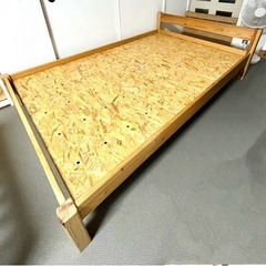 あげます　直接引き取りのみ対応　無印　セミダブル木製ベッド他