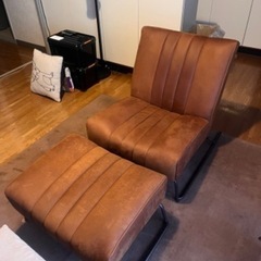 美品！ ！クラッシュゲート CRASH GATE タブレザーワークス tabu Leather Works マック レザーソファ オットマンセット 