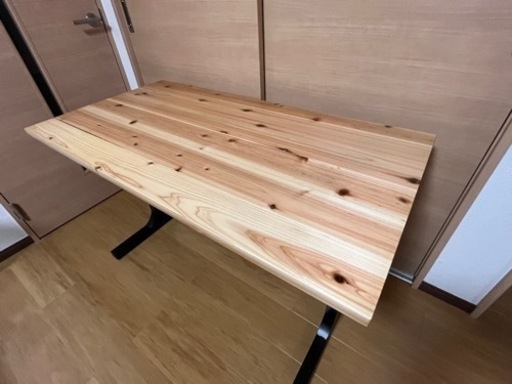 美品 THE TABLE / 購入 無垢材 × Black Steel - I テーブル