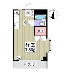 💙💙敷礼０😍《1R》船橋市🐻大神宮下駅から徒歩2分！一人暮らしの...