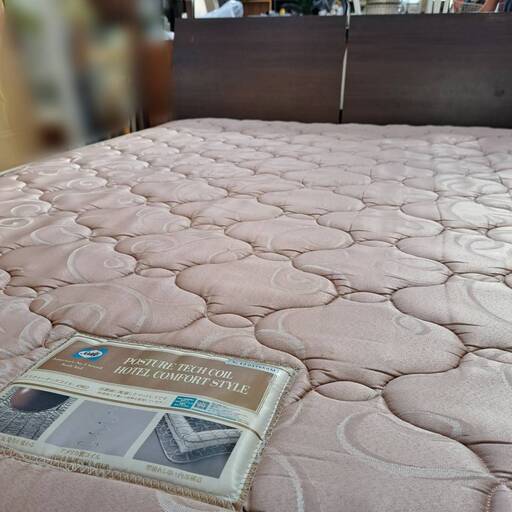 【福岡市近郊限定】大塚家具　ロータイプダブルベッド　Sealyマットレスセット【配送無料】