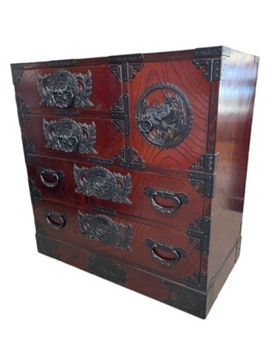 NO.991 欅産業 仙台箪笥 片開帳箪笥 KC-27 鍵付き