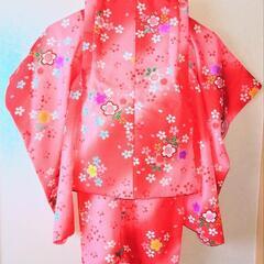 七五三や、お正月、お雛様のお祝いに　3歳女の子用着物セットの画像