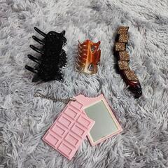 ヘアクリップ、バナナクリップ、ミニミラー