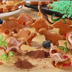 【新品未使用】ワッフルメーカー 恐竜ワッフル ベビーカステラ 子供 可愛い 食洗機対応の画像