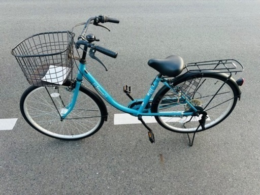 ★ パンクしにくい軽快車フレンズBAA26S 6段LEDオート ブルーグレー★