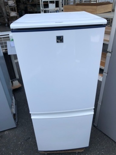 北九州市内配送無料　保証付き　シャープ 137L 2ドアノンフロン冷蔵庫 「つけかえどっちもドア」 エディオンオリジナル keyword キーワードブルー SJ14E2KB
