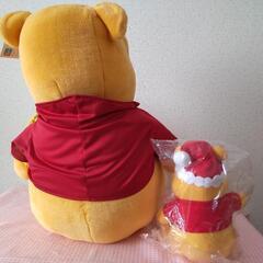 大きなプーさん ぬいぐるみ＆サンタプーさんの画像