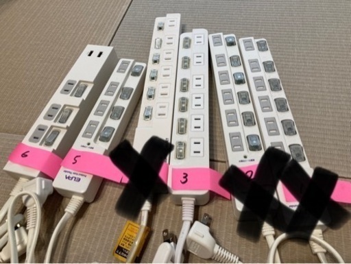 電源タップ③⑤⑥3点