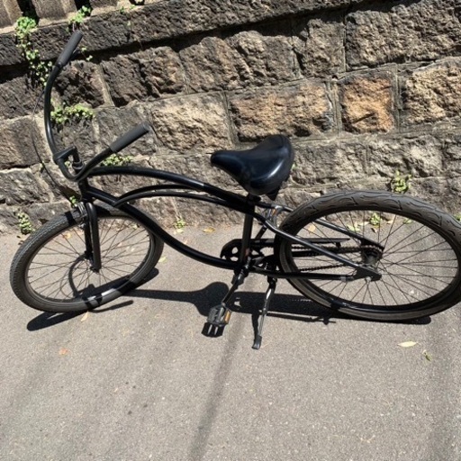 激レア 大幅値下げ！！ビーチクルーザー 黒 マット 自転車 26インチ
