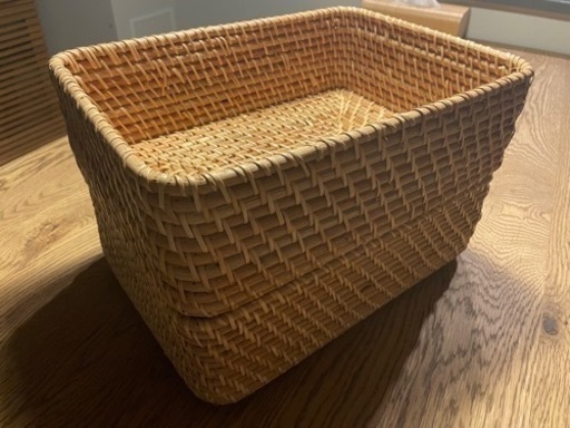 【無印良品】重なるラタン長方形バスケット・小　2個
