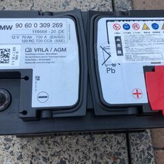BMW 純正 AGM バッテリー 12V 70Ah 720 A ...