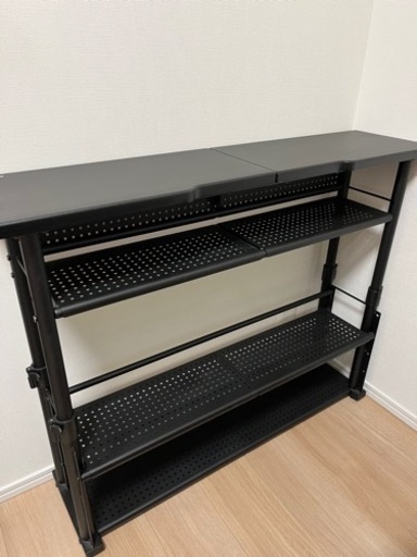 3/23迄Bauhutte バウヒュッテ エクステンションデスク 昇降式 モニター台 ディスプレイ スタンド 幅 120 × 奥行 25 cm 高さ 59~80 cm ブラック BHC-1200H-BK