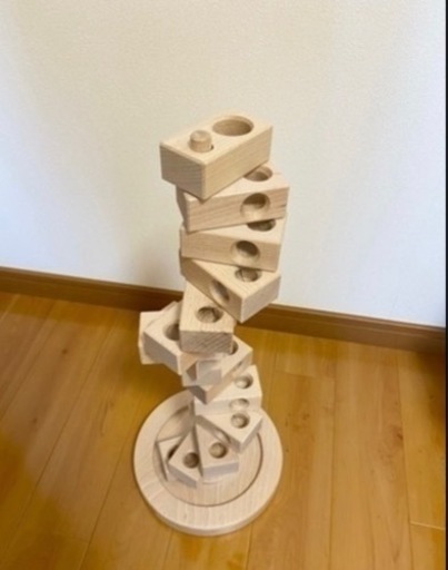 知育　木のおもちゃ　ダンダンころころ　美品