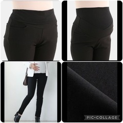 【犬印本舗】らくちん　マタニティスキニーパンツ　10分丈　Lサイズの画像