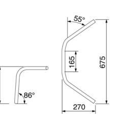 ハリケーン　インチハンドル　300エイプハンガー3型の画像