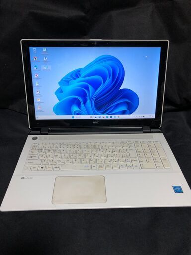 NEC LaVie NS150/CAW PC-NS150CAW 2015年秋冬モデル・Dual-Core-Cel-3215U(2コア/2スレッド・第5世代Broadwell)搭載 / メモリーは8GB(最大16GB) / HDDは1TB(1000GB) / Win11＆ Office2010 / 大画面15.6インチWXGA (1366x768)省電力LED液晶搭載/ DVDスーパーマルチドライブ搭載 / 有線LAN＆無線LAN / Webカメラ搭載 / Bluetooth搭載の中古美品