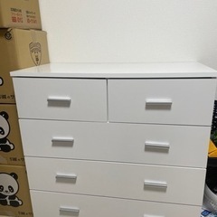 大容量収納チェスト 全面化粧仕上げタンスの画像