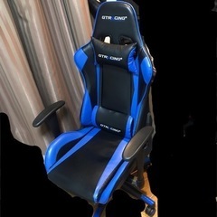 9000→6500gtracing ゲーミングチェア　青
