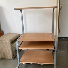 パソコンデスク　プリンターラック付ーロータイプー