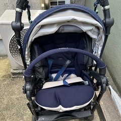 ベビーカー　メチャカル ハンディ オート4キャス plus エッグショック ネイビーの画像