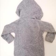 美品 キッズ ジャケット100cm MPS. ボアフード付き 裏起毛 グレー 男の子 女の子 冬服の画像