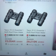 ‼️値下‼️双眼鏡(tasco#168RB)10×25の画像