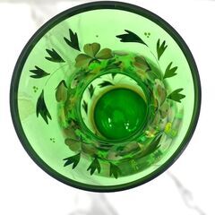 【REGASTOCK江東店】 BOHEMIA ボヘミアガラス フラワーベース 花瓶 ハンドペイント カリクリスタルの画像