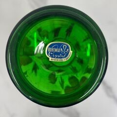 【REGASTOCK江東店】 BOHEMIA ボヘミアガラス フラワーベース 花瓶 ハンドペイント カリクリスタルの画像