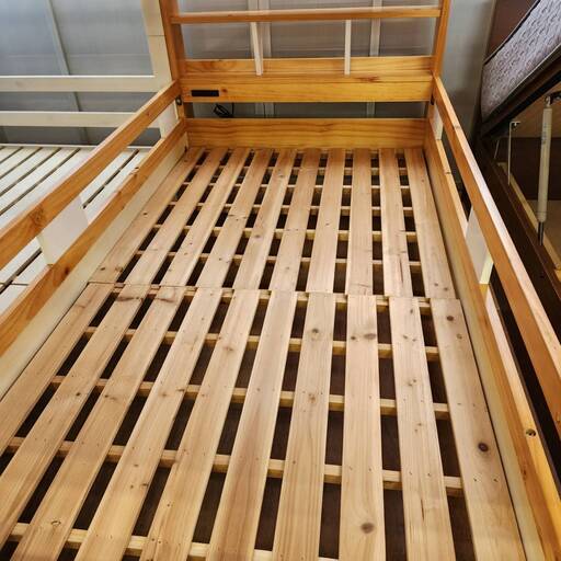 【愛品倶楽部柏店】ニトリ 2段ベッド スノコ式床板 コンセント付き 