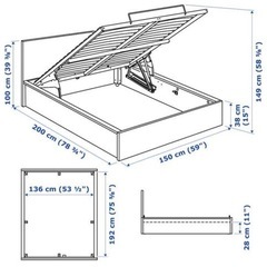 IKEA イケア 収納付きダブルベッドの画像