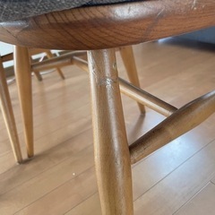 少々難あり🥲アンティーク　英国　ERCOL(アーコール) ダイニングテーブル&チェア4脚　セットの画像