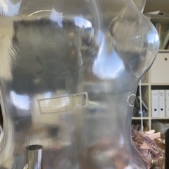 差し上げます！透明トルソー女性用金属脚の画像