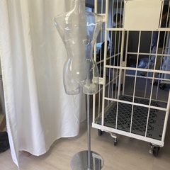 差し上げます！透明トルソー女性用金属脚の画像