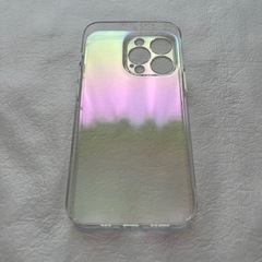 iPhone 13 Pro アイフォーン　プロ　ケース　透明　レインボーの画像