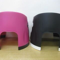 錦化成 ベビーチェア ララチェア ディズニー ミッキーマウス＆ミニーマウス 2点セット ブラック ピンク 子供用イス 椅子の画像