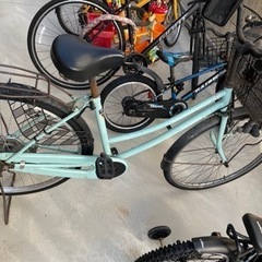 ママチャリ ブルー カゴ大きいのに変更済  決まりました。