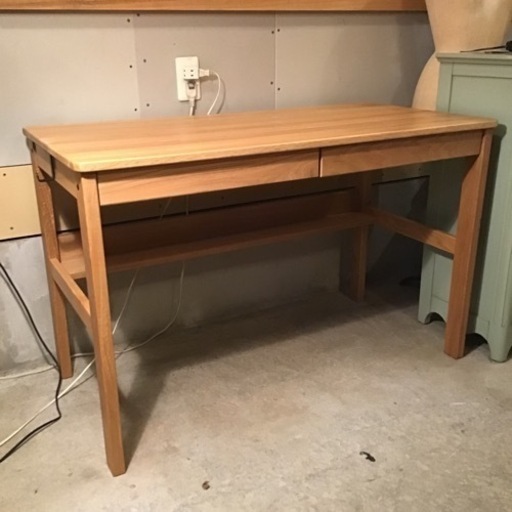 無印良品 オーク無垢材デスク 学習机 PCデスク