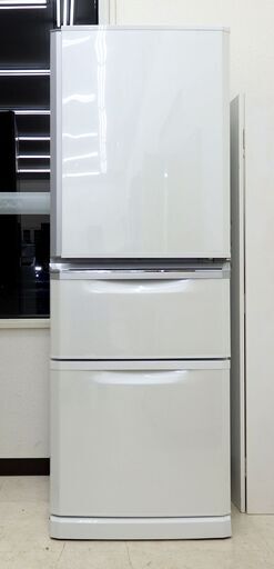 北海道 千歳市/恵庭市 動作品 三菱電機/MITSUBISHI 3ドア冷蔵庫 MR-C34C-W 2018年製 335L パールホワイト 右開き