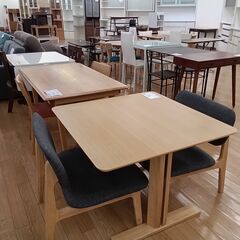 ☆ジモティ割あり☆ ダイニングセット二人掛け ナチュラル H65×D90×W90