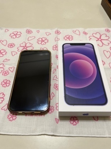 iPhone12 128GB パープル 箱付 ★一部キズ以外は美品