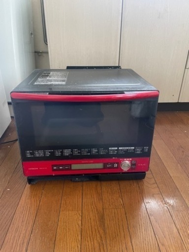 日立 加熱水蒸気 オーブンレンジMRO-MV100 レッド 2013年製