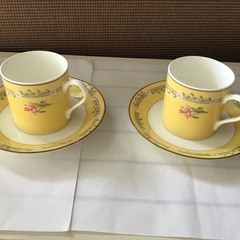 ティファニーデミタスコーヒーカップ&ソーサー2客（中古）