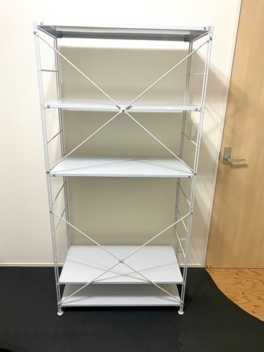 【無印良品】 スチールユニット シェルフ スチール棚 ワイド大 グレー