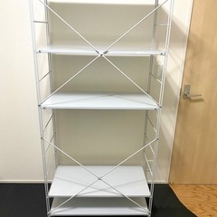 無印良品】 スチールユニット シェルフ スチール棚 ワイド大 グレー