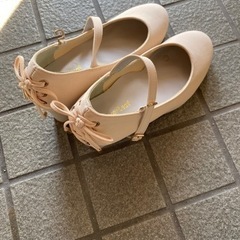 ヒール 靴 ベージュピンク