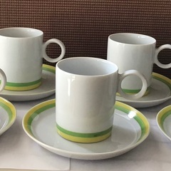アダムとイヴコーヒーカップ5客（未使用に近い）