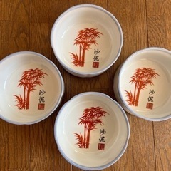 No.18/昭和食器 沙泥 美山 昭和笹柄深鉢4個/和洋食器
