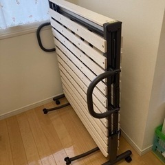 【新品未使用】山善シングル折りたたみすのこベッド