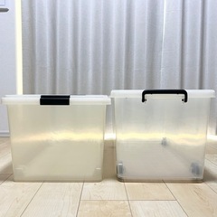 大型 衣装ケース キャスター付き 2個セット まとめの画像